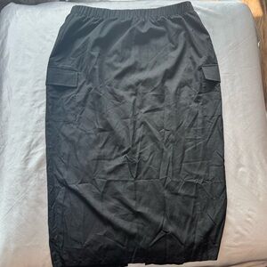 SHEIN Y2K Black High Waist Cargo Skirt (Streetwear)